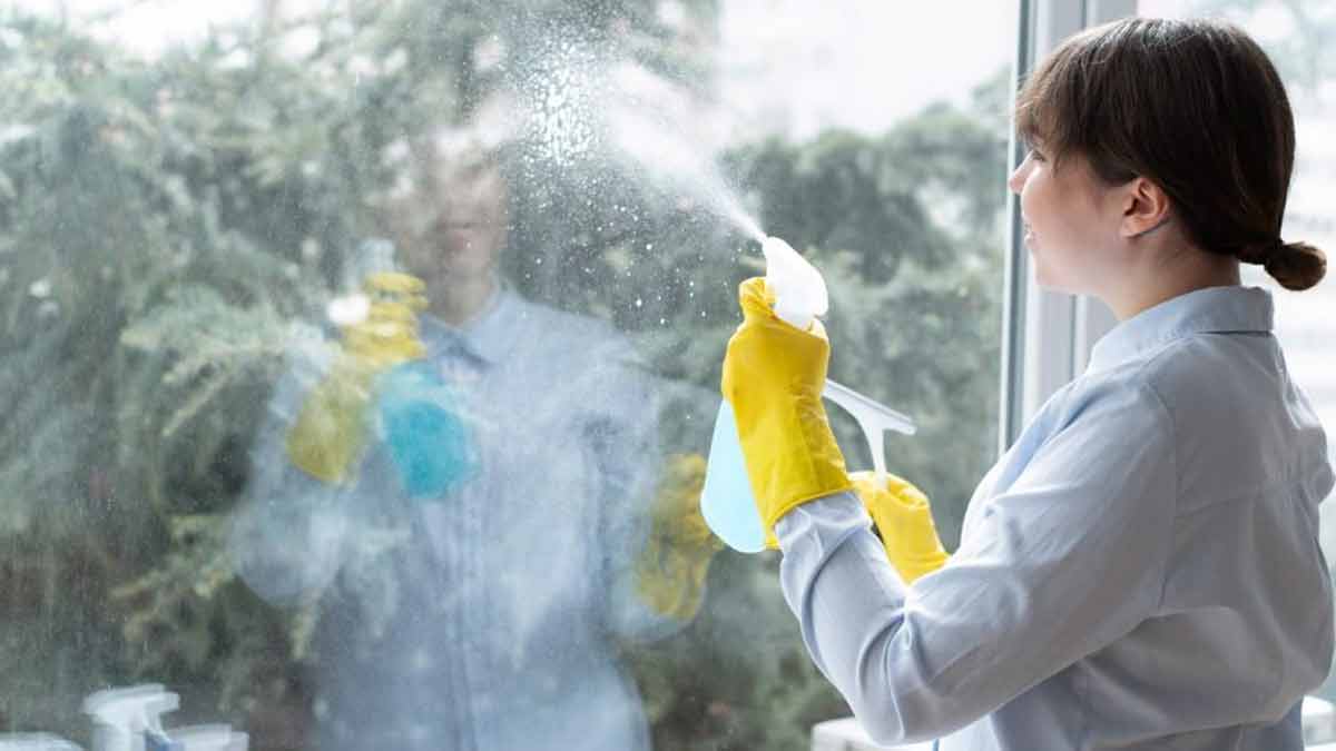 Füge einfach einen Löffel ins Putzwasser Deine Fenster bleiben den ganzen Winter überraschend sauber