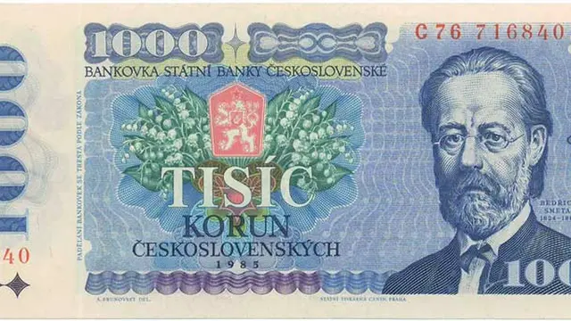 Slovensky malír, grafik a ilustrátor Albín Brunovský je autorem série bankovek z let 1985 až 1989. Mezi ně patří také tisícikoruna s Bedřichem Smetanou. Slovensky malír, grafik a ilustrátor Albín Brunovský je autorem série bankovek z let 1985 až 1989. Mezi ně patří také tisícikoruna s Bedřichem Smetanou.
